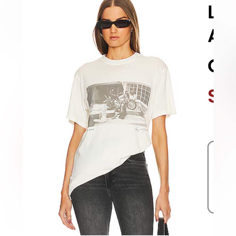 Anine Bing Off-White Graphic Tee
